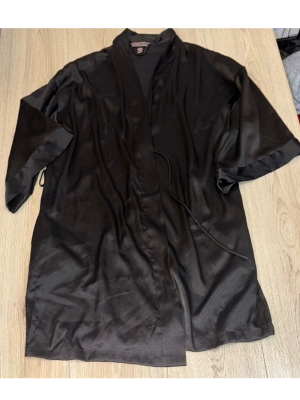 Victoria’s Secret Black Satin Robe